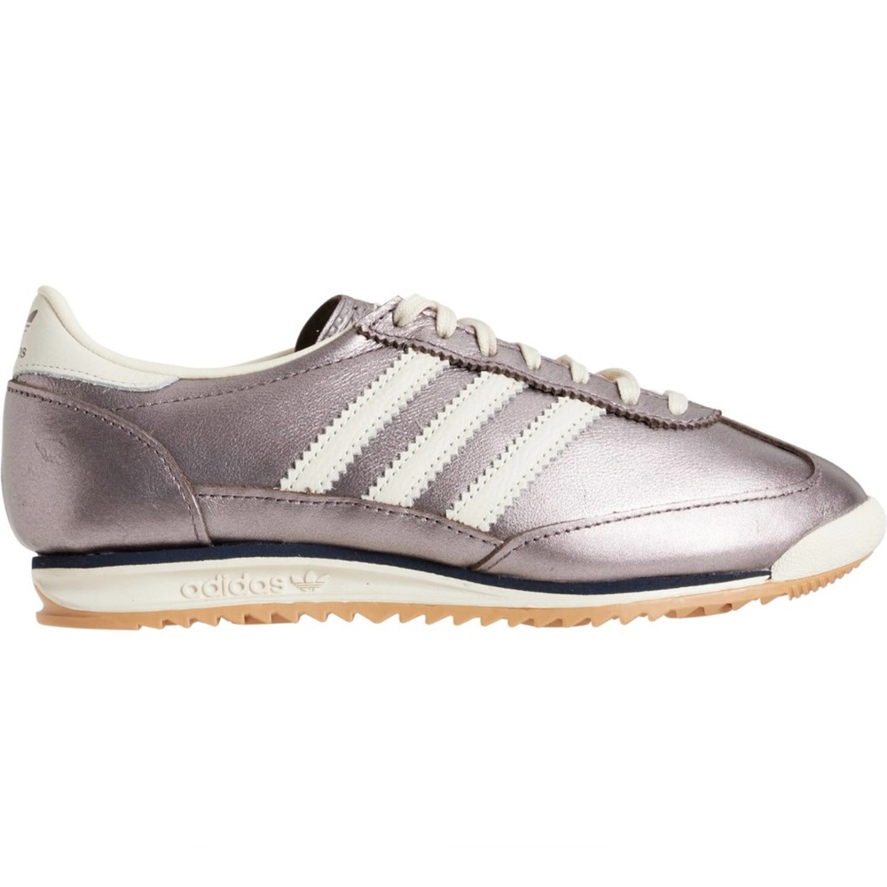 Adidas SL 72 OG Sneakers - Silver Leather Women Size 6 - Picture 2 of 9